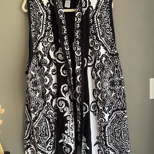 Catherines Black and White Patterned Cardigan